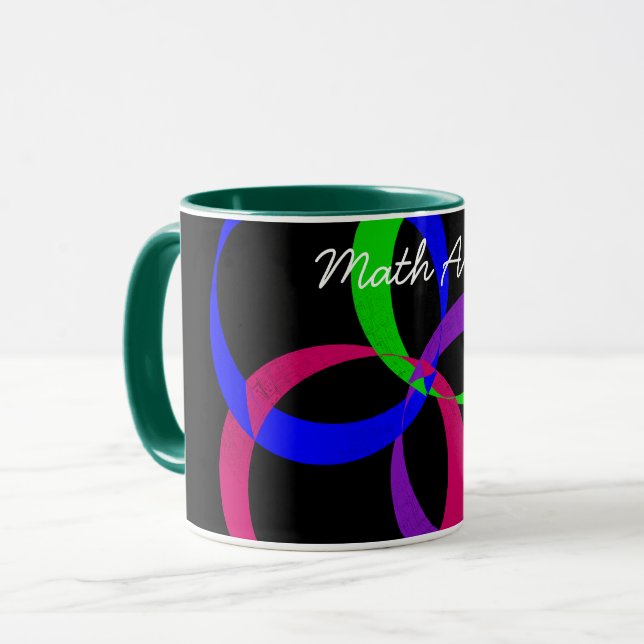 Taza Intercambio colorido Math geométrica arte café Mug (Anverso izquierdo)