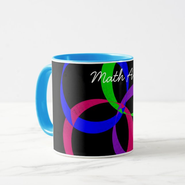 Taza Intercambio colorido Math geométrica arte café Mug (Anverso izquierdo)