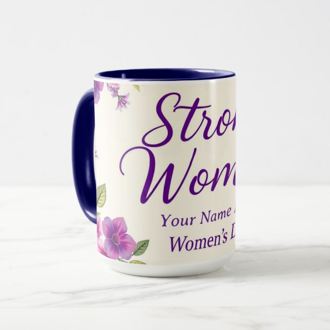Taza International Women's Day Elegant Script (Anverso izquierdo)