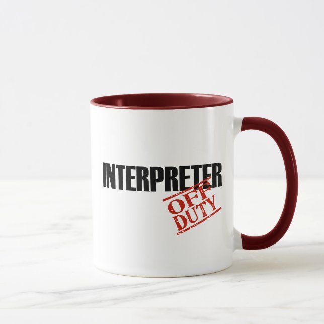 TAZA INTÉRPRETE FUERA DE SERVICIO (Derecha)