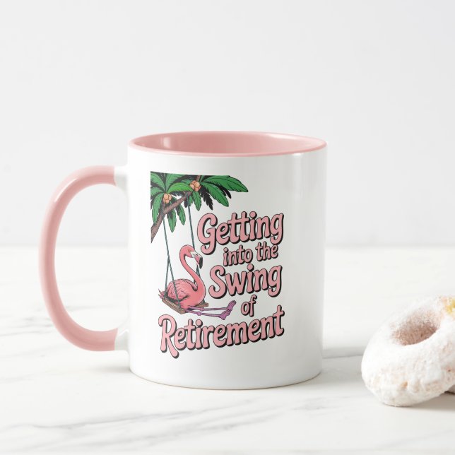 Taza Introduciéndose en el ritmo de la vida playera de  (Con donut)