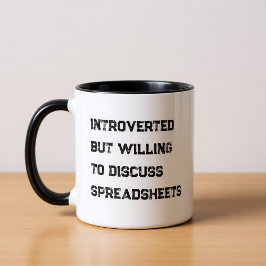 Taza Introverted Accountant Funny Quote Coffee Mug