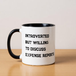 Taza Introverted Accountant Funny Quote Coffee Mug