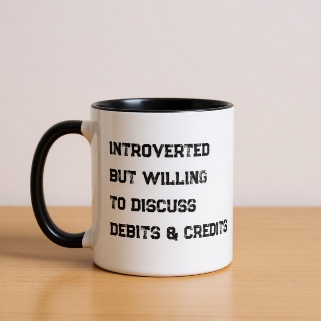 Taza Introverted Accountant Funny Quote Coffee Mug (Subido por el creador)