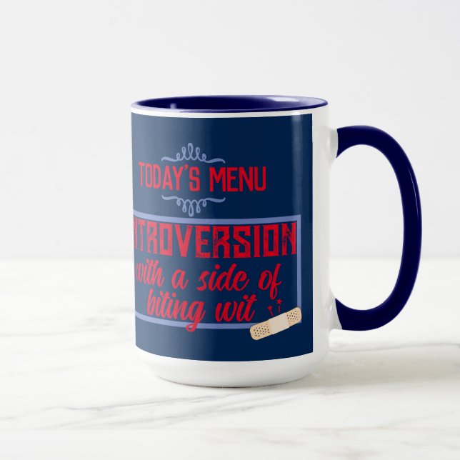 Taza Introvertido anti social solitario con sarcasmo (Derecha)