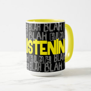 Taza Introvertido INTJ anti social no escuchando bla bl