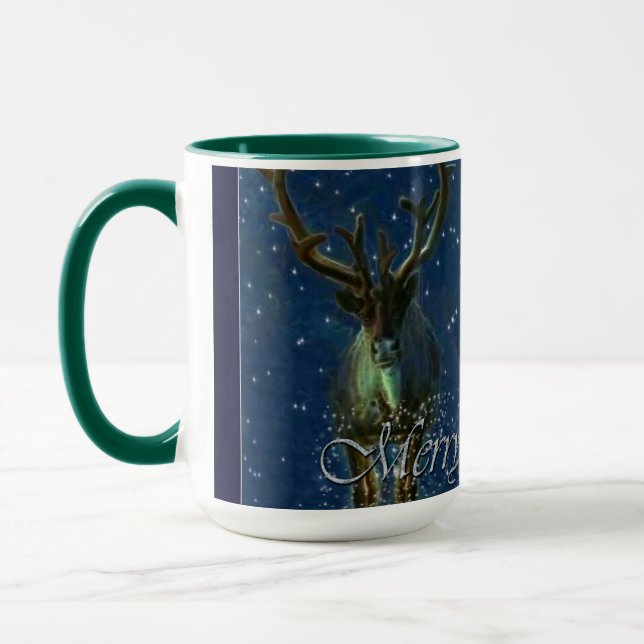 Taza Invernadero, Nieve y Feliz Diseño de Navidad (Izquierda)