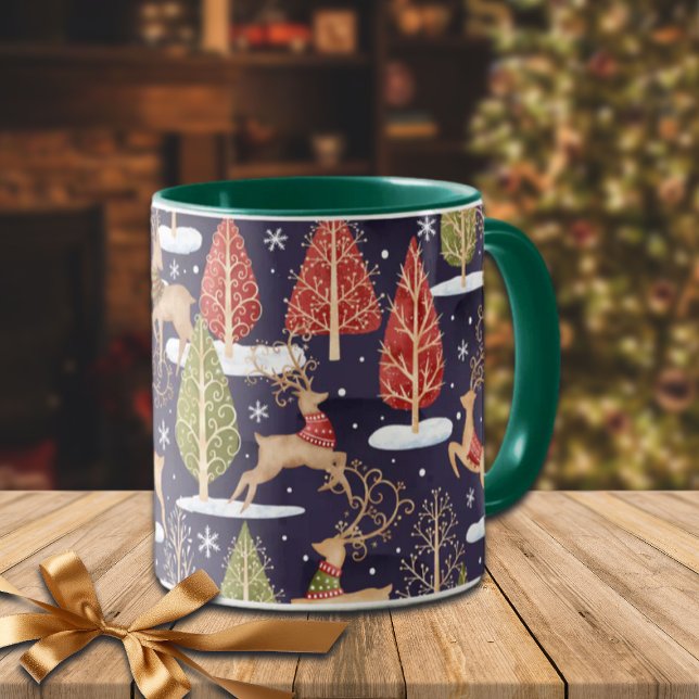 Taza Invierno de los renos singulares de Woodland (Subido por el creador)