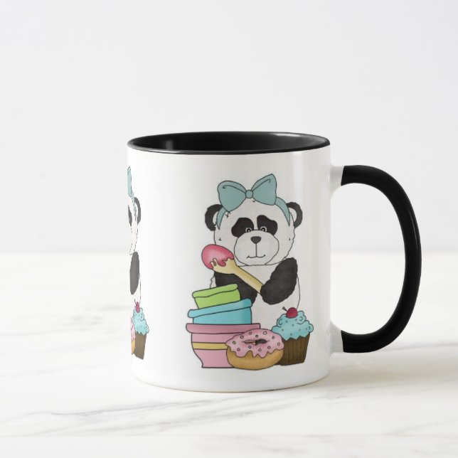 Taza Invitaciones del dulce del oso de panda (Derecha)