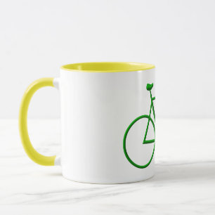 Taza Ir a la bicicleta verde