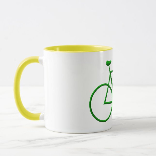 Taza Ir a la bicicleta verde (Izquierda)