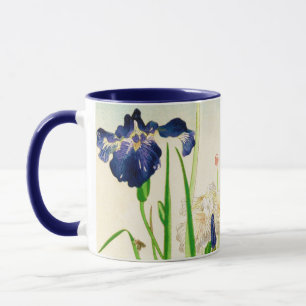 Taza Iris azul - impresión japonesa de la acuarela