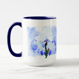 Taza Iris Con Barba - Azul Y Blanco