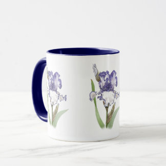 Taza Iris rufado morado