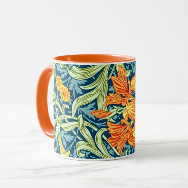 Taza Iris, un patrón de William Morris, (Anverso izquierdo)
