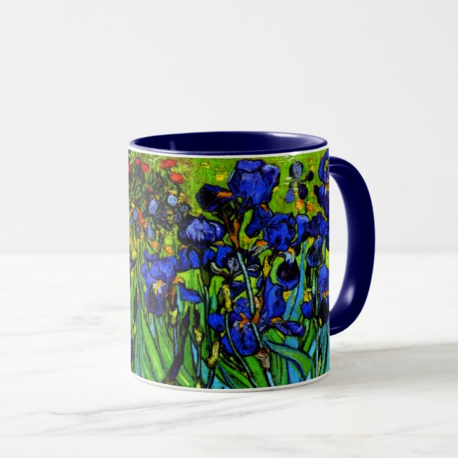 Taza Irises, famoso cuadro floral de Van Gogh (Anverso derecho)