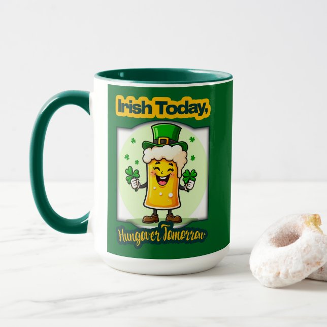 Taza Irish Today St Patrick’s Day Shirt – caneca (Con donut)