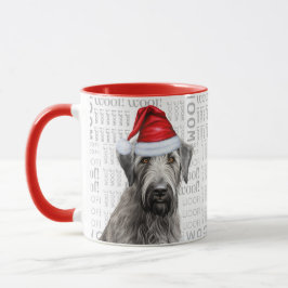 Taza Irish Wolfhound Santa Dog Woof Background