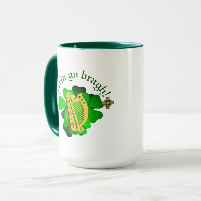 Taza Irlanda para siempre/Erin ir bragh/ harp (Anverso izquierdo)