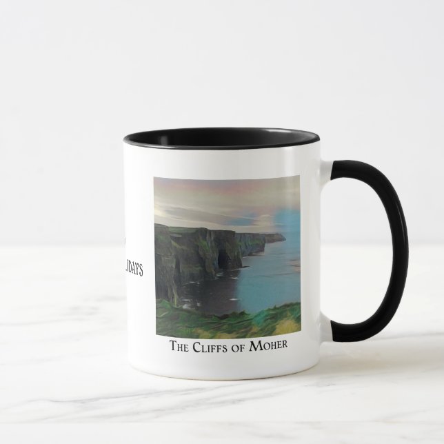 Taza Irlanda por días de fiesta - acantilados de Moher (Derecha)