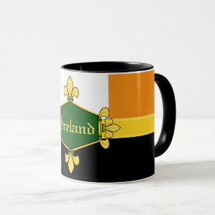 Taza Irlanda tréboles verdes, agregar monograma/inicial