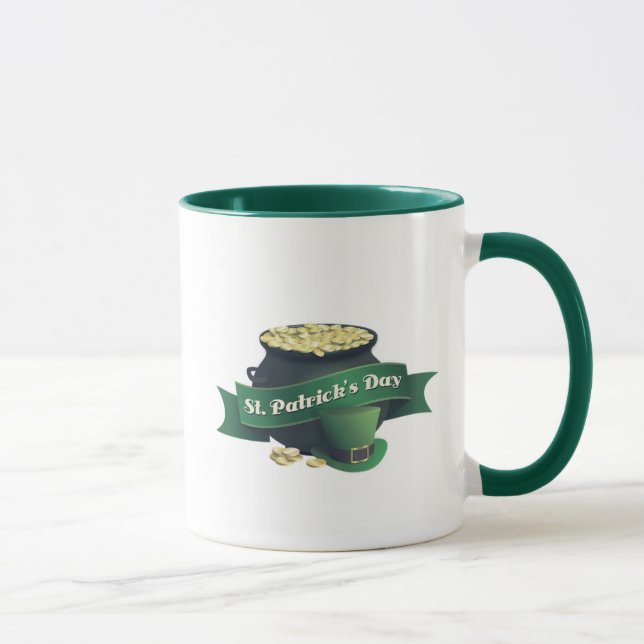 Taza Irlandés gracioso "St Patrick's Day Pot of Gold" (Derecha)
