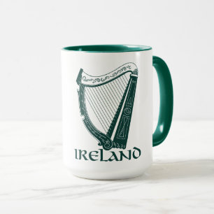 Taza Irlandés Harp Design, Irish Harp