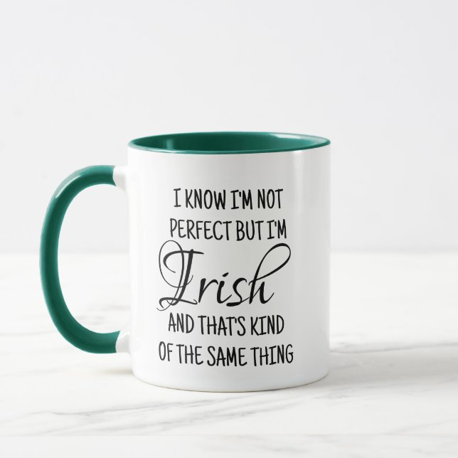 Taza Irlandés Orgullo Mug - Divertido No soy perfecto s (Izquierda)