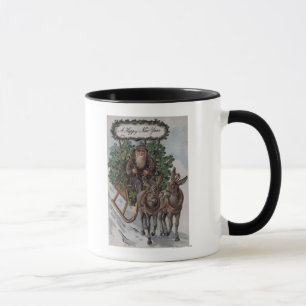 Taza Irlandés que conduce el trineo de tréboles