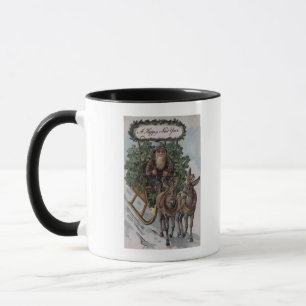 Taza Irlandés que conduce el trineo de tréboles