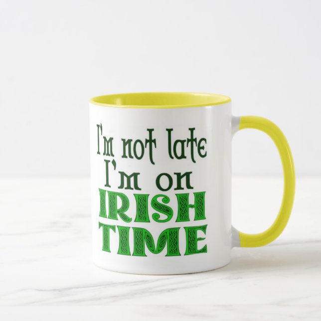 Taza Irlandés Time Funny Coffee Mug (Derecha)