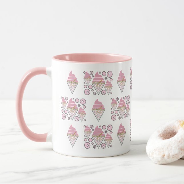 Taza Irresistible licencia de helado (Con donut)