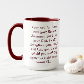 Taza Isaiah 41:10 Personalizado Escritura De Café De Do