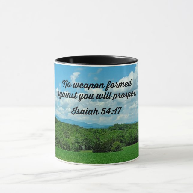Taza Isaías 54:17 No se ha formado ninguna arma contra  (Centro)
