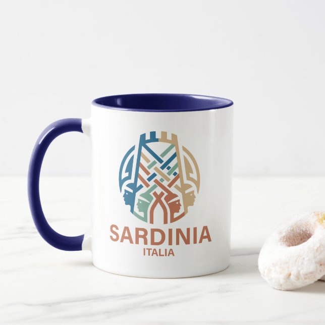 Taza Isla de Cerdeña Italia (Con donut)