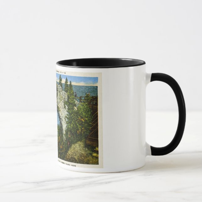 Taza Isla de Mackinac de la roca del arco, Michigan (Derecha)