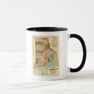 Taza Isla de Rhode IslandPanoramic MapRhode