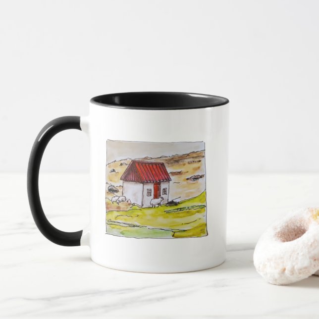 Taza Isla de Scalpay, Escocia (Con donut)