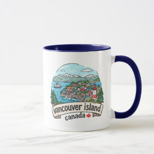 Taza Isla de Vancouver Canadá Encantador horizonte colo