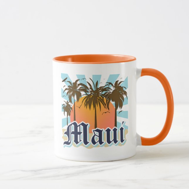 Taza Isla del recuerdo de Maui Hawaii (Derecha)