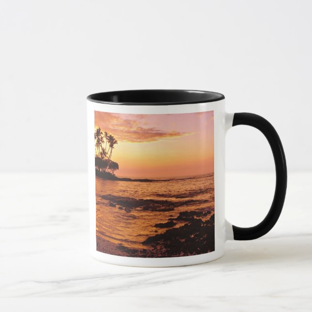 Taza Isla Grande, Hawái. Atardecer, Isla Grande Hawái.  (Derecha)