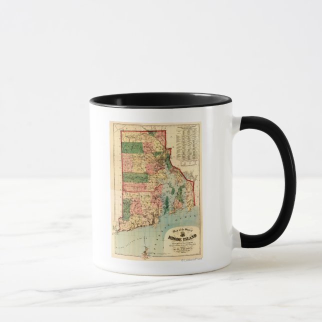 Taza Isla RhodeMapa panorámicoIsla Rhode (Derecha)