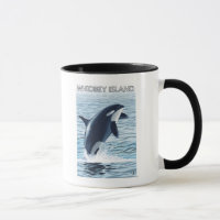 Isla Whidbey, WashingtonOrca Saltando