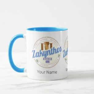 Taza Isla Zakynthos Grecia Vacaciones recuerdo de época
