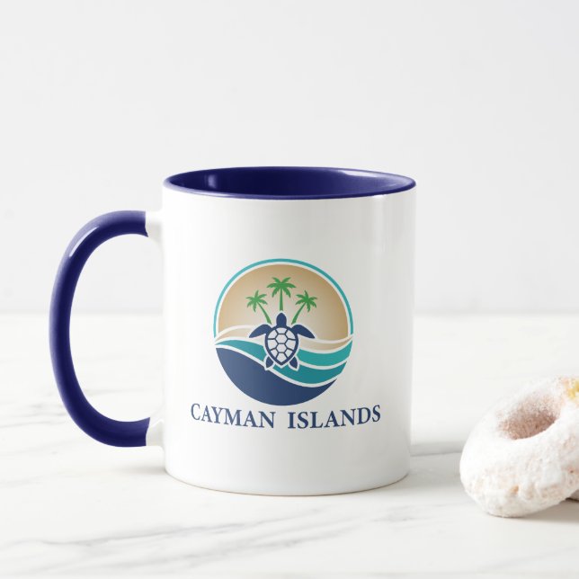 Taza Islas Caimán Caribe (Con donut)