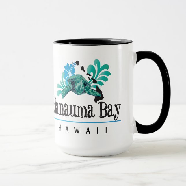 Taza Islas Hawái, flores de tortuga e hibiscus (Derecha)