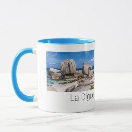 Taza Islas Seychelles La Digue Anse Marron Beach Vintag