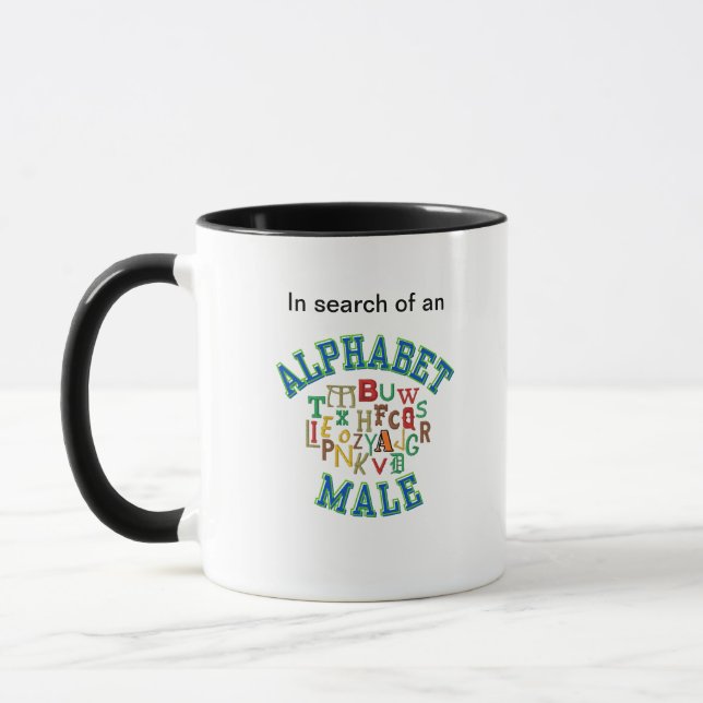 Taza iso AlphaBet Male Coffee Mug (Izquierda)