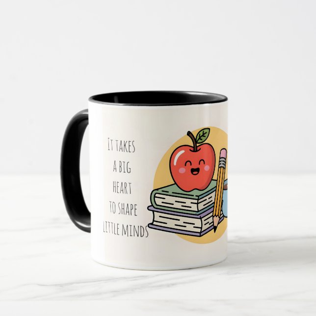 Taza it takes a big heart to help shape little minds (Anverso izquierdo)