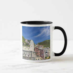 Taza Italia, Cinque Terre, Vernazza, Puerto y Iglesia